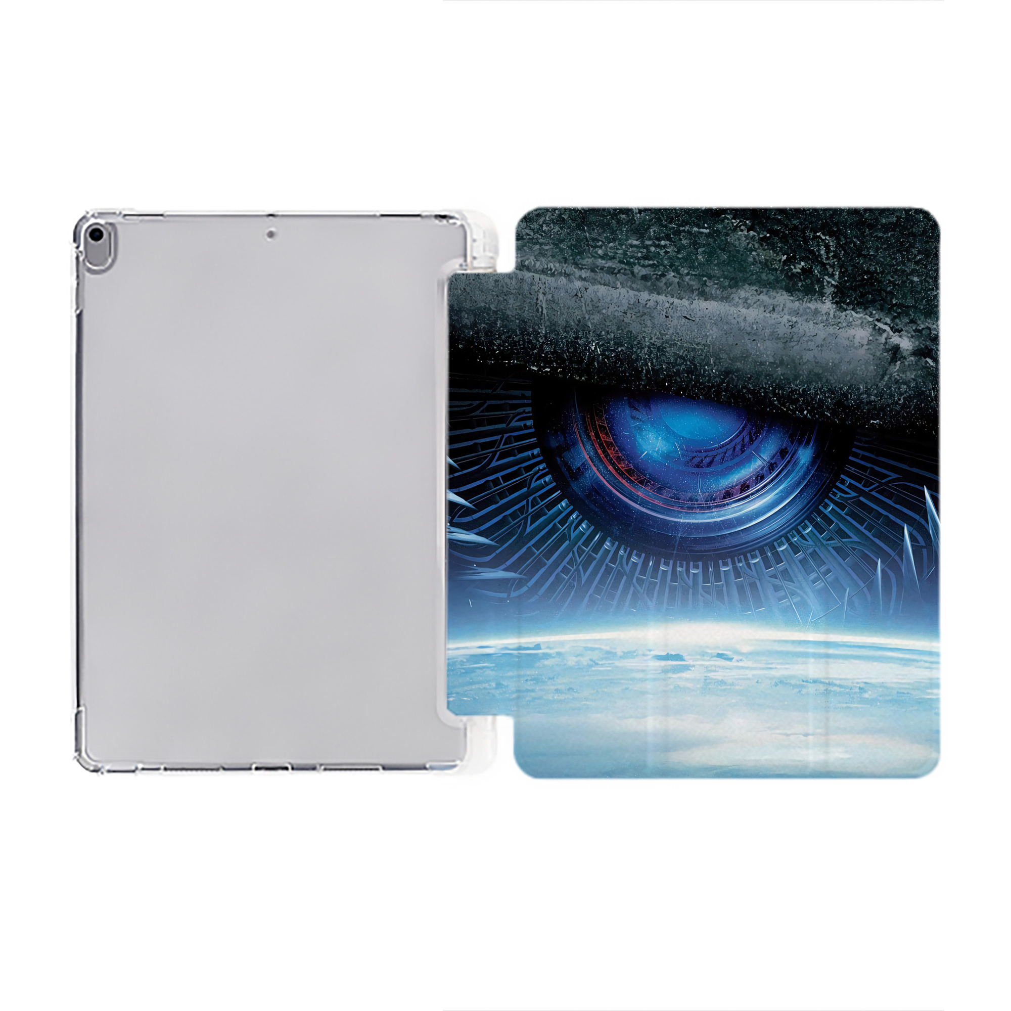 （画像用） Transformers トランスフォーマー IPad ケース ペン収納付き 三つ折りスタンド PUレザー×シリコン 対応機種9.5/10.5/10.9インチ